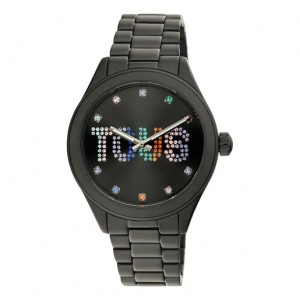 Hodinky Tous Analogue With Steel Wristband Crystals T Logo Černé | CZ-TDXSVY851