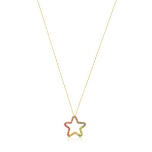 Náhrdelník Tous Gemstones Star Motif Icon Zlaté | CZ-YROIMP835