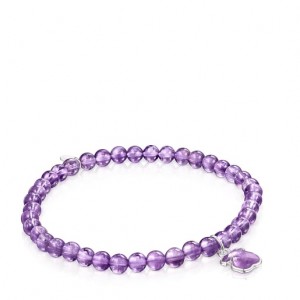 Náramek Tous Icon Color Amethyst Fialové | CZ-ZAVHTK530