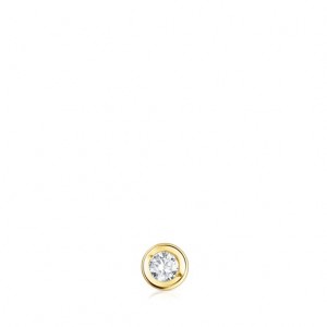 Náušnice Tous Basics Ear With Diamond Zlaté | CZ-DTHJRM839