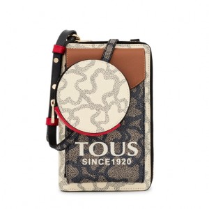 Peněženka Tous Kaos Icon Hanging Phone Pouch With Černé | CZ-OFEPXJ869