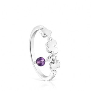 Prsten Tous Bold Motif With Amethyst Stříbrné | CZ-YOPLDF904