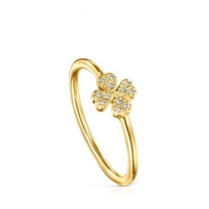 Prsten Tous Good Vibes With Diamonds Cl Motif Zlaté | CZ-HIQUKZ793