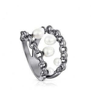 Prsten Tous Virtual garden With Cultured Pearls Stříbrné | CZ-SEULPN415