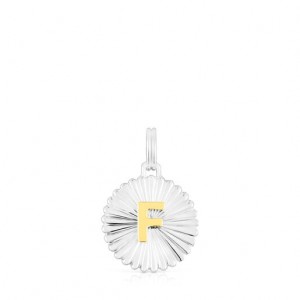 Přívěsky Tous Alphabet Letter F Medallion Stříbrné | CZ-MQORZF074