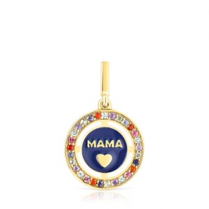 Přívěsky Tous Crossword Mama Mama With Gemstones Zlaté | CZ-DOFSXM207