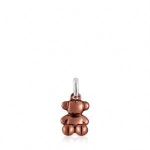 Přívěsky Tous Small Bold Bear Steel Hnědé | CZ-YDGOKM708