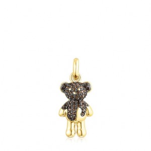 Přívěsky Tous Teddy Bear Splash With Smoky Quartz Zlaté | CZ-CJVEXL930