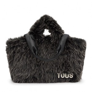 Tote Tous Large Carol Warm Černé | CZ-RFKMGH836