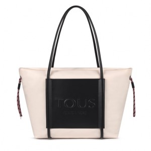 Tote Tous Large Nude Empire Soft Béžový Černé | CZ-VJEICH481