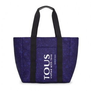 Tote Tous Large Nylon Kaos Mini Evolution Fialové | CZ-XGOQPV207