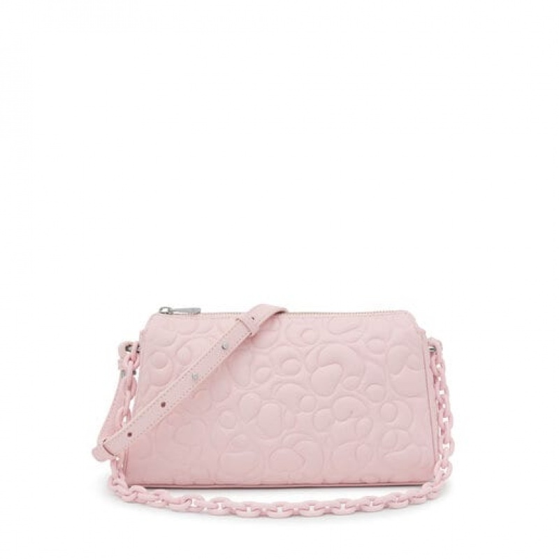 Crossbody Kabelka Tous Large Greta Světle Růžové | CZ-KVIBOW018