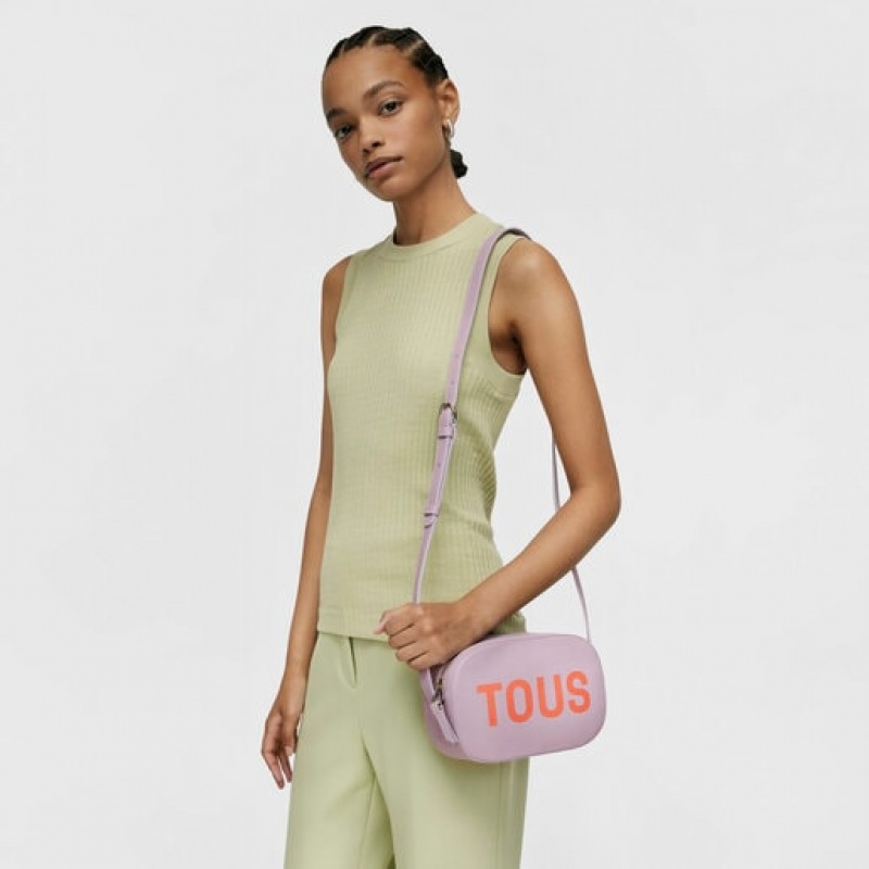 Crossbody Kabelka Tous Læder Logo Lynn Fialové | CZ-RDCTQL318