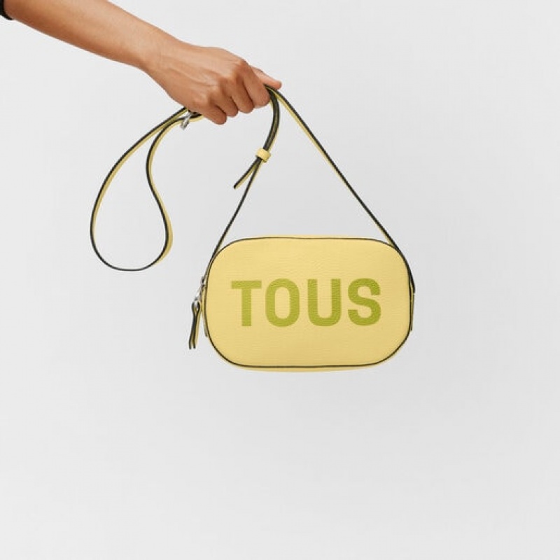 Crossbody Kabelka Tous Læder Logo Lynn Žluté | CZ-DCBFKS041