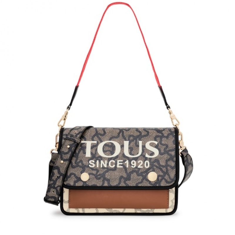 Crossbody Kabelka Tous Medium Audree Kaos Icon Černé | CZ-XQZSIT924