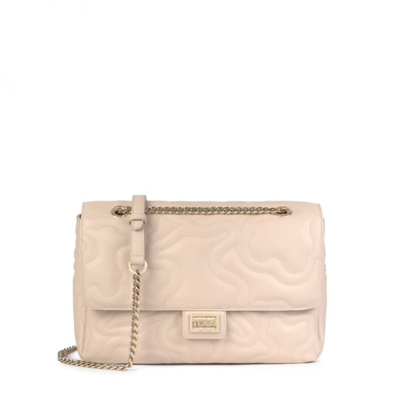 Crossbody Kabelka Tous Medium Kaos Dream With Flap Béžový | CZ-RLIZXY035