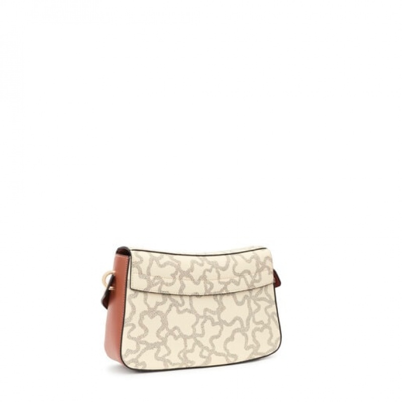 Crossbody Kabelka Tous Small Kaos Icon Béžový | CZ-EXJPNK369