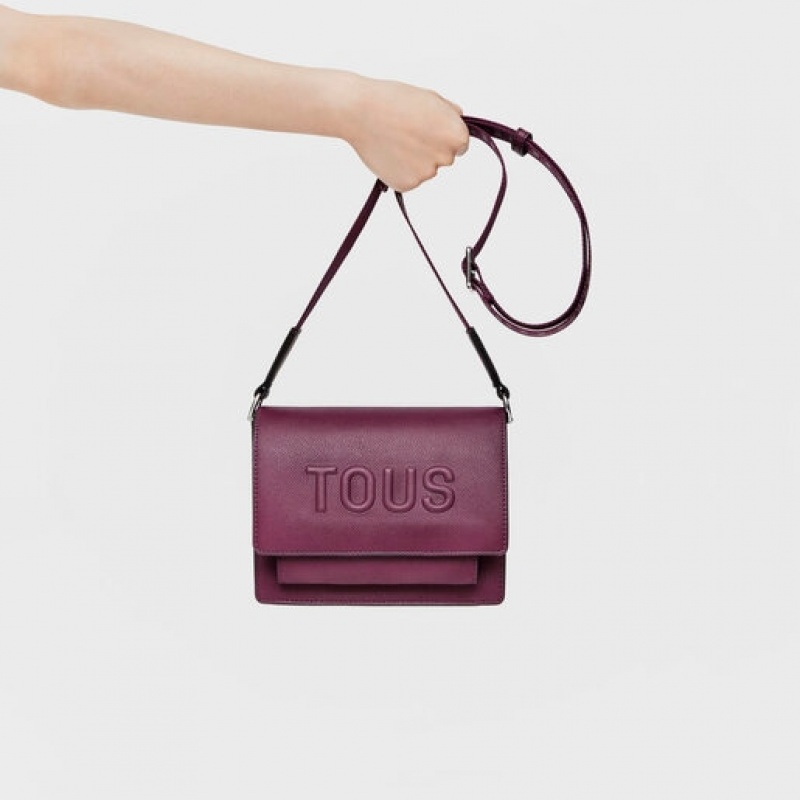 Crossbody Kabelka Tous Small La Rue New Audree Vínové | CZ-VPBMKD329