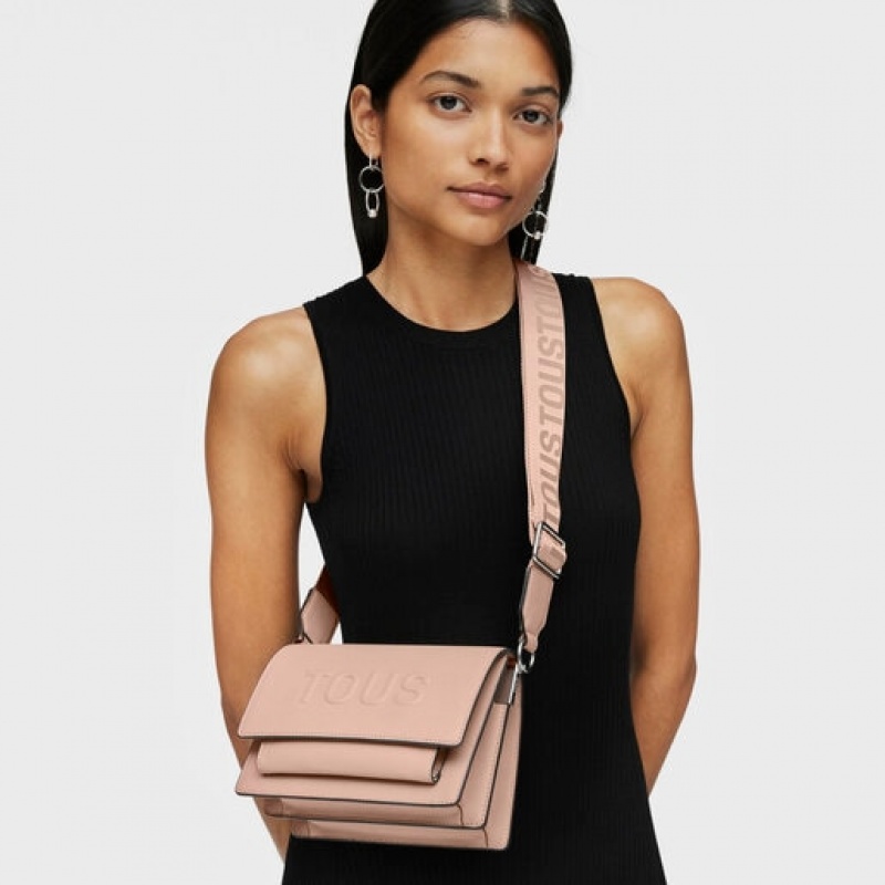 Crossbody Kabelka Tous Small La Rue New Audree Béžový | CZ-ASEYKW730