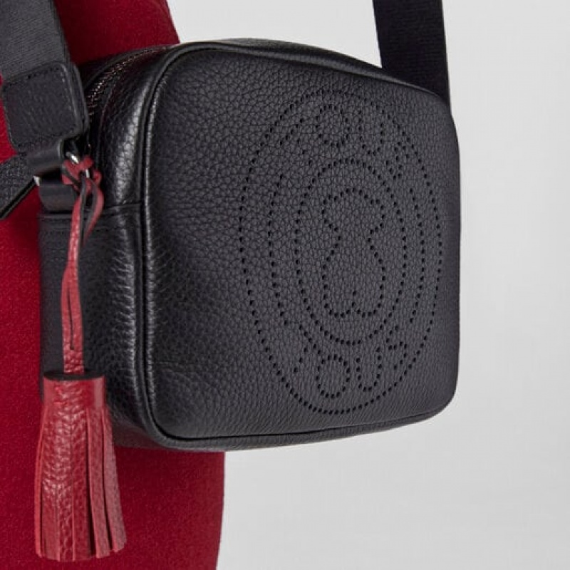 Crossbody Kabelka Tous Small Læder Leissa Černé | CZ-AQZMIU987