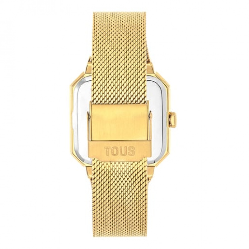 Hodinky Tous Karat Squared Analogue With Ipg Steel Wristband Zlaté | CZ-XKQCDI254