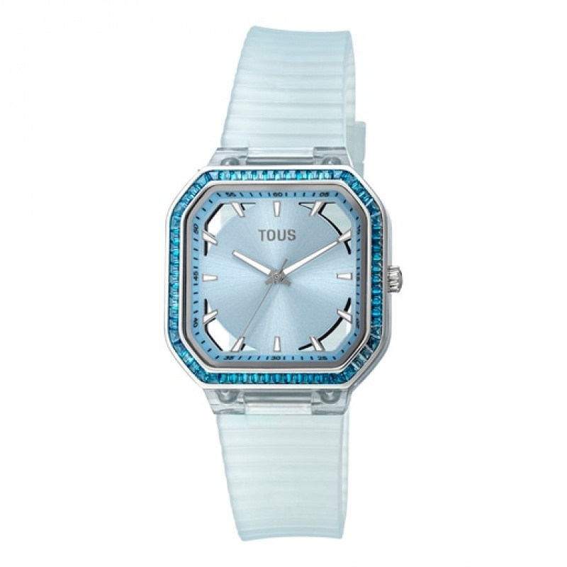 Hodinky Tous Sky Steel Analogue With Zirconias Gleam Fresh Světle Blankyt | CZ-QOKMCJ025