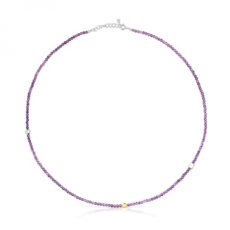 Náhrdelník Tous Amethyst Joy Bits Fialové | CZ-XBHNSU593