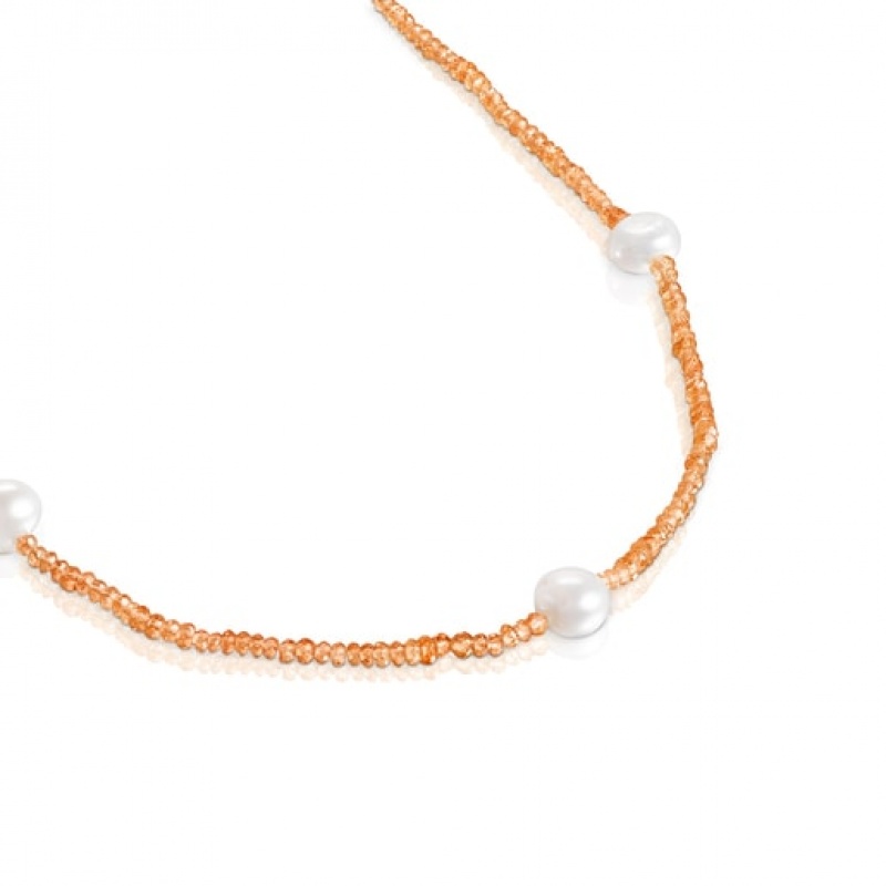 Náhrdelník Tous Carnelian Pearl Sea Vibes Zlaté | CZ-LODMIP397