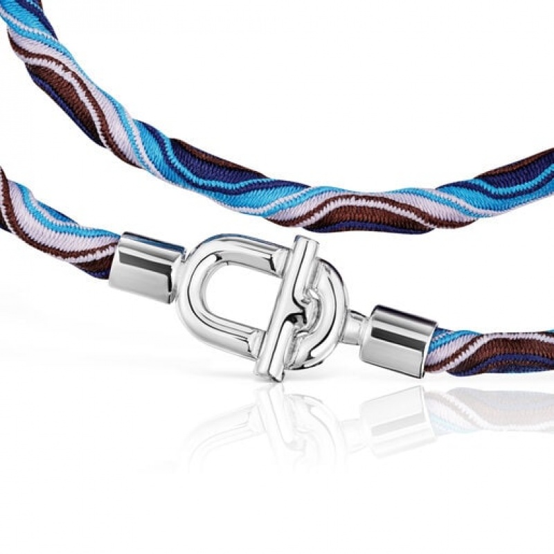 Náhrdelník Tous Manifesto Elastic Bracelet With Cord Stříbrné | CZ-FKBEAO485