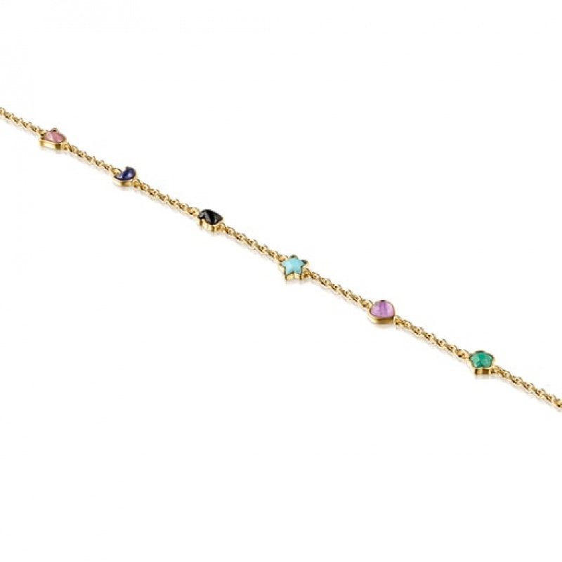 Náramek Tous Glory With Gemstones Zlaté | CZ-DQFGAZ516