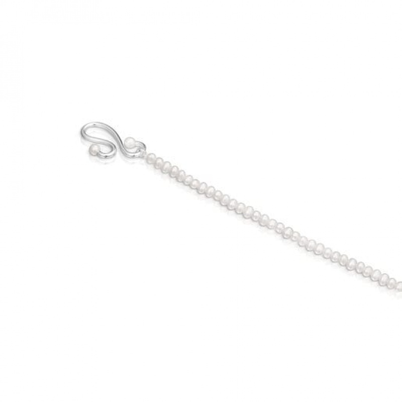 Náramek Tous Tsuri Cultured Pearl Stříbrné | CZ-ECJUHK098