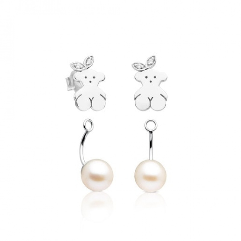 Náušnice Tous Pearl Extension With Pearl Stříbrné | CZ-ZNFGWP385