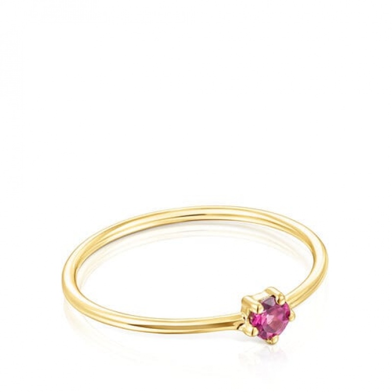 Prsten Tous Cool Joy With Rhodolite Zlaté | CZ-AOBUTI802