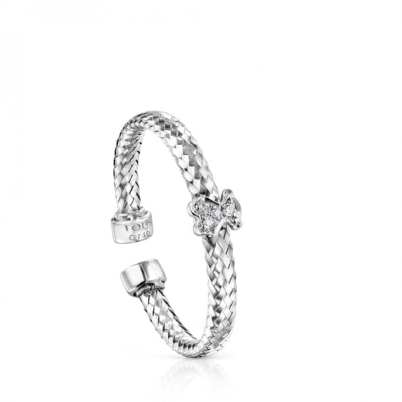 Prsten Tous Light With Diamonds Stříbrné | CZ-MXAVTD067