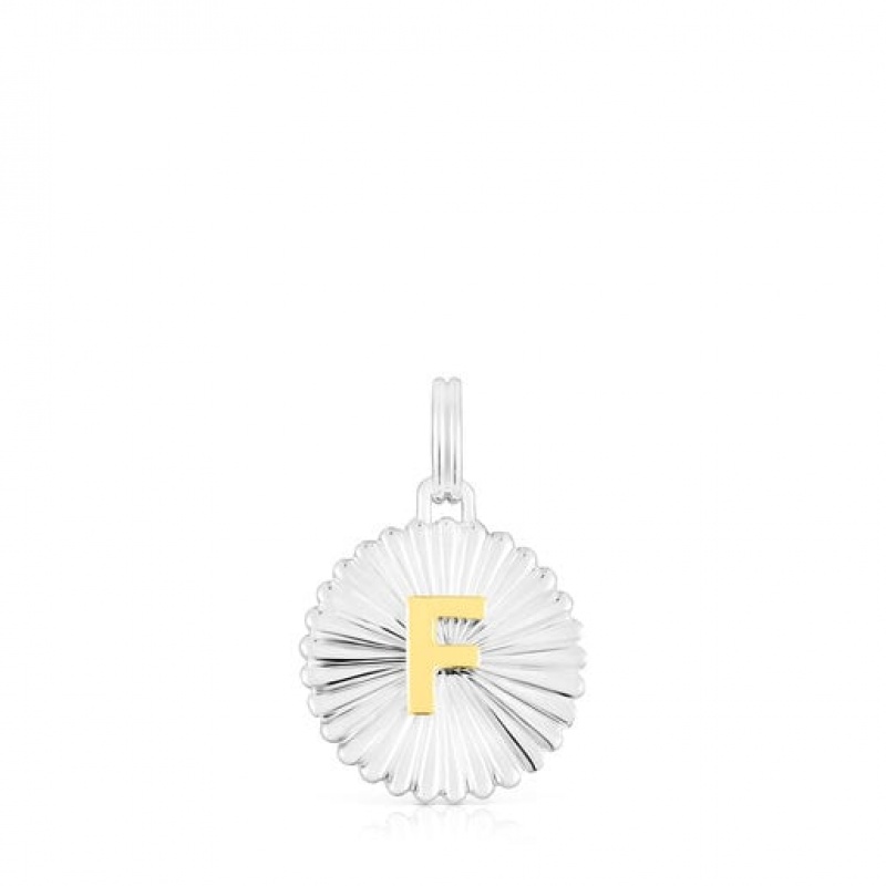 Přívěsky Tous Alphabet Letter F Medallion Stříbrné | CZ-MQORZF074