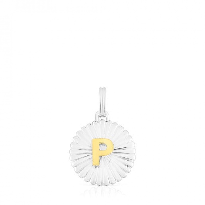 Přívěsky Tous Alphabet Letter P Medallion Stříbrné | CZ-YJWDBX126