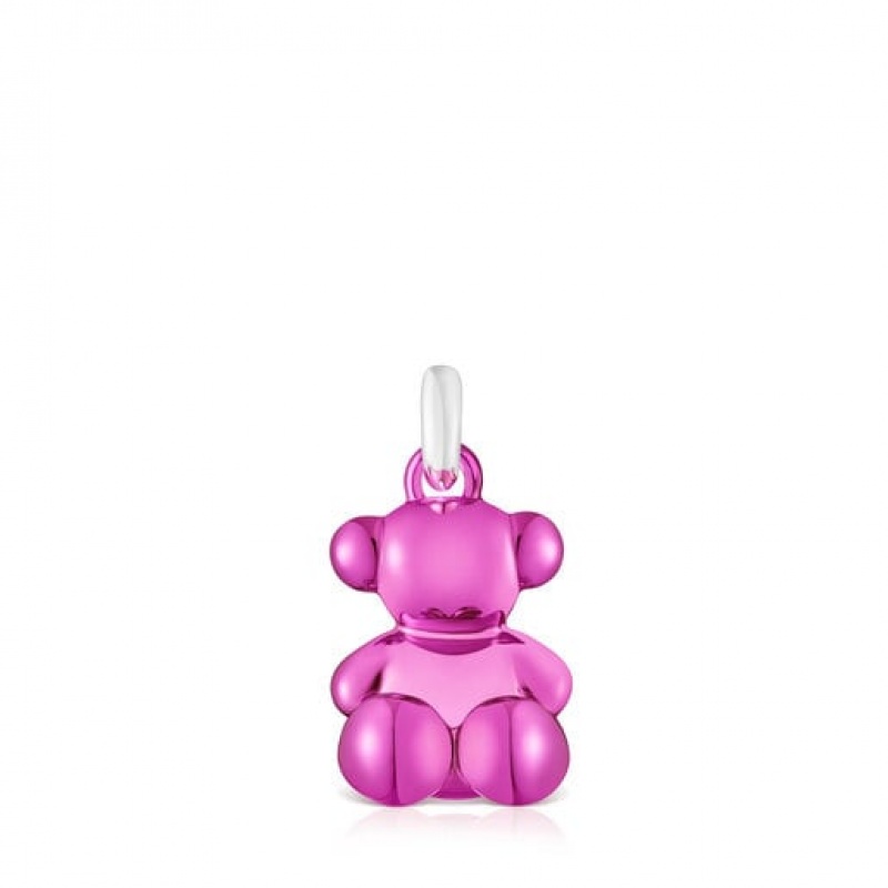 Přívěsky Tous Bold Bear Steel Fuchsie | CZ-UGZNOE793