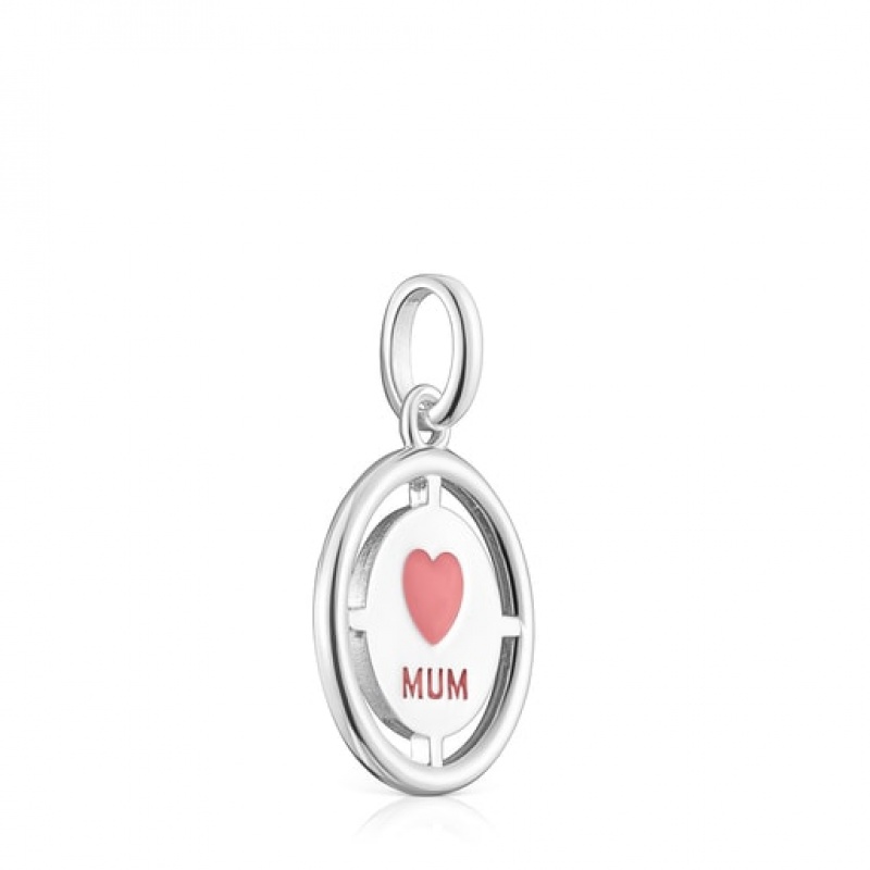 Přívěsky Tous Crossword Mama Mum With Enamel Stříbrné | CZ-NPHAVY679