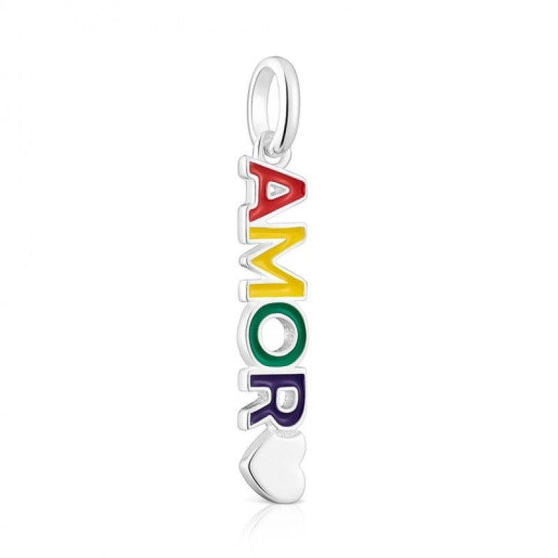 Přívěsky Tous Enamel Pride Amor Stříbrné | CZ-CKRBWD053