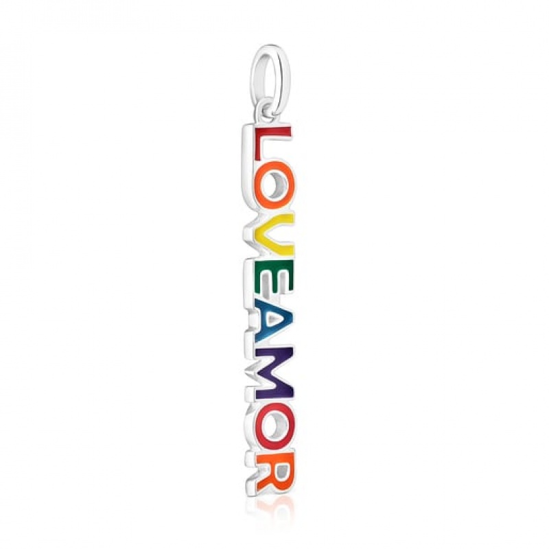 Přívěsky Tous Enamel Pride Loveamor Stříbrné | CZ-ZYNLBQ095