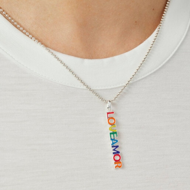 Přívěsky Tous Enamel Pride Loveamor Stříbrné | CZ-ZYNLBQ095