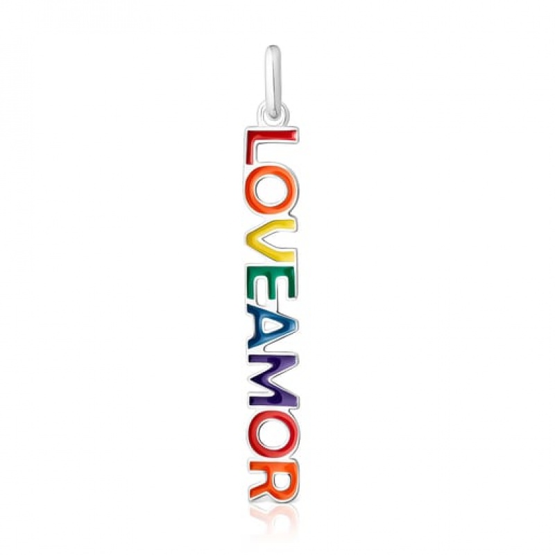 Přívěsky Tous Enamel Pride Loveamor Stříbrné | CZ-ZYNLBQ095