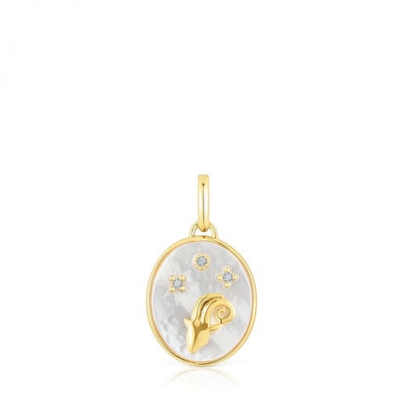 Přívěsky Tous Horoscope Aries With Mother-of-pearl Zlaté | CZ-MRNXYA796