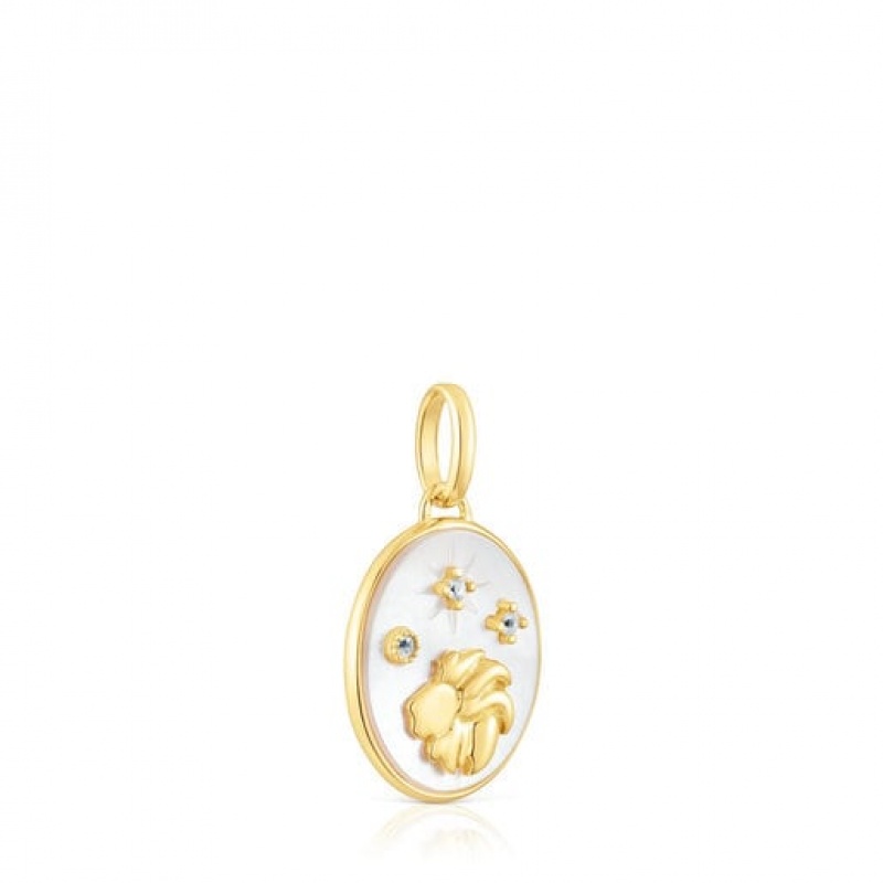 Přívěsky Tous Horoscope Leo With Mother-of-pearl Stříbrné Zlaté | CZ-FXUQLA509