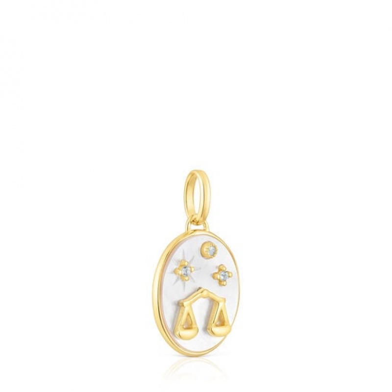 Přívěsky Tous Horoscope Libra With Mother-of-pearl Zlaté | CZ-RGOLWP870