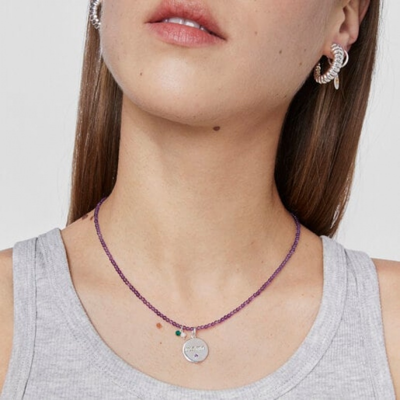 Přívěsky Tous Mama Medallion With Amethyst Stříbrné | CZ-KUWREI328