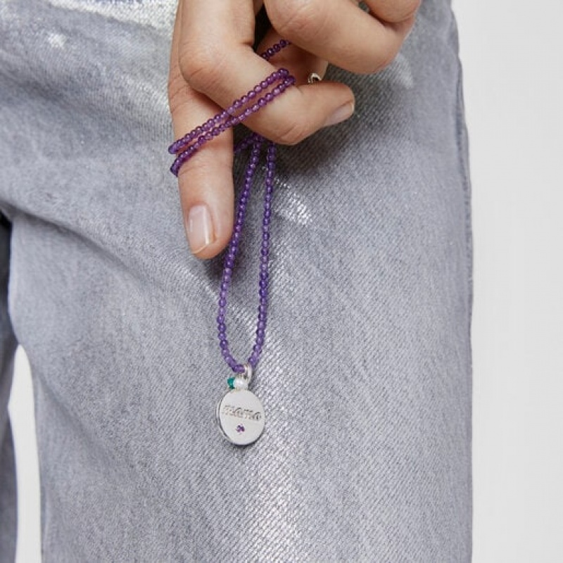 Přívěsky Tous Mama Medallion With Amethyst Stříbrné | CZ-KUWREI328