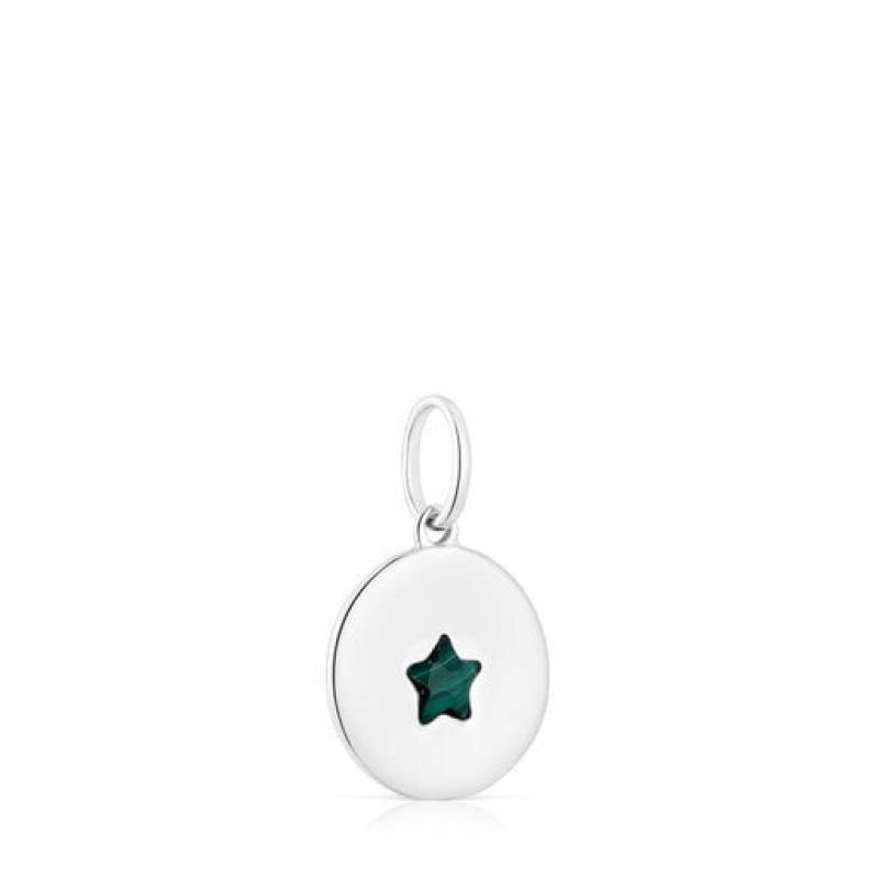 Přívěsky Tous Medallion With Malachite Star Aelita Stříbrné | CZ-ZFYWXD432