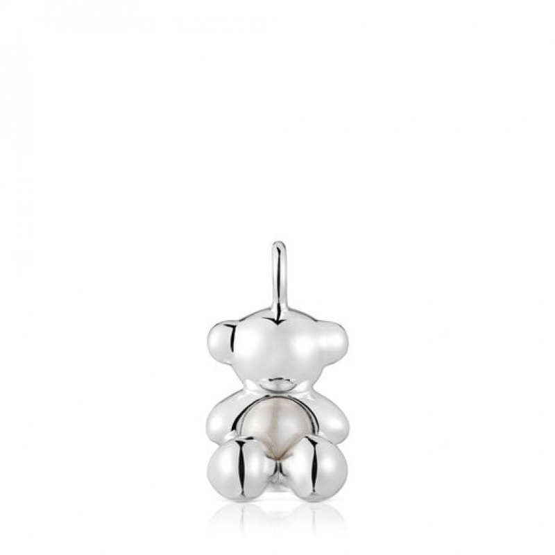 Přívěsky Tous Medium Mother-of-pearl Bold Bear Stříbrné | CZ-SMKJFV916