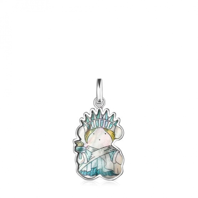 Přívěsky Tous Mother-of-pearl Bears Of The World Statue Of Liberty Stříbrné | CZ-KAMVDY105